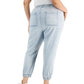 Calça jogger jeans feminina estilo &amp; co, azul, tamanho 14W