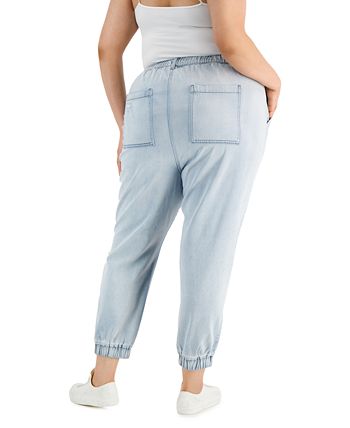 Calça jogger jeans feminina estilo &amp; co, azul, tamanho 14W