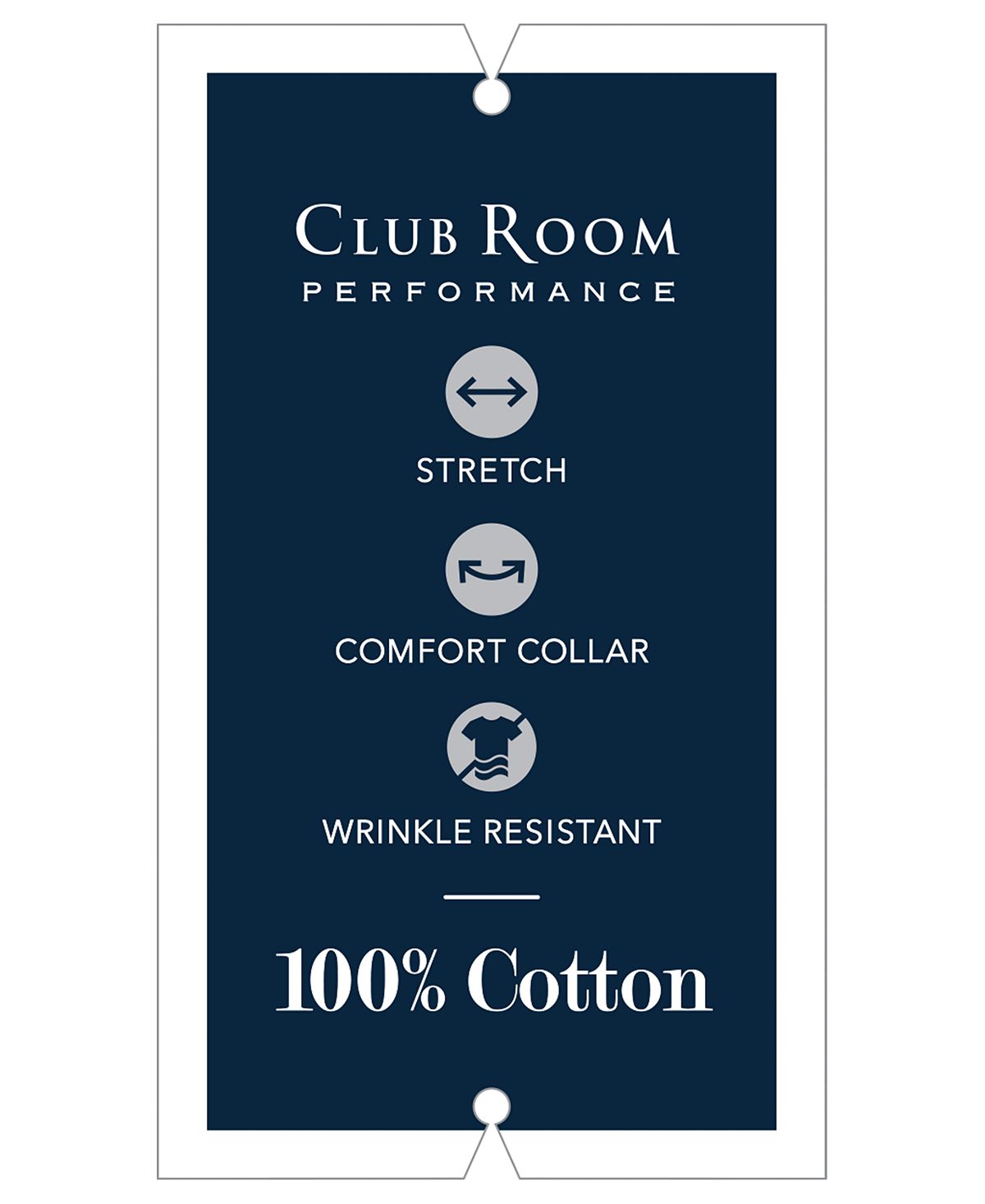 Camisa social masculina de algodão com ajuste regular Club Room, vermelha, tamanho 17 x 36 x 37