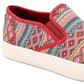 Tênis masculino Sun + Stone Reins Geo Print Slip On Vermelho Tamanho 7M