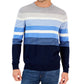 Suéter listrado ombré masculino Club Room, azul, tamanho médio