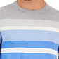 Suéter listrado ombré masculino Club Room, azul, tamanho médio