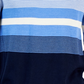 Suéter listrado ombré masculino Club Room, azul, tamanho médio