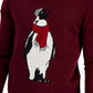 Suéter masculino Club Room Merino Penguin vermelho tamanho médio