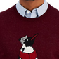 Suéter masculino Club Room Merino Penguin vermelho tamanho grande