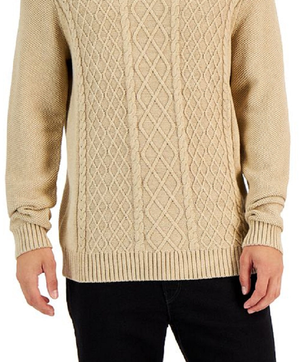 Suéter masculino de gola alta grossa Club Room, marrom, tamanho XX-G