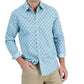 Camisa masculina Club Room com estampa geométrica e manga comprida, tamanho XX-G