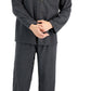 Conjunto de pijama de flanela sólida mesclada masculina Club Room, cinza, tamanho XX-G
