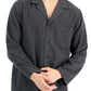 Conjunto de pijama de flanela sólida mesclada masculina Club Room, cinza, tamanho XX-G