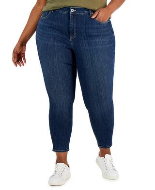 Style & Co Women's High Rise Skinny Ankle Jeans Blue Size 22W