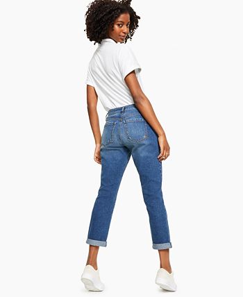 Jeans Curvy Girlfriend Feminino Style &amp; Co Azul Tamanho 10