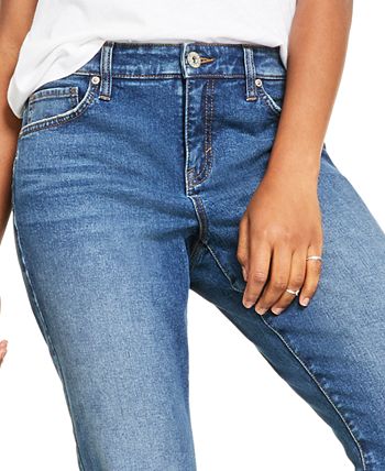 Jeans Curvy Girlfriend Feminino Style &amp; Co Azul Tamanho 10