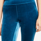 Leggings skinny femininas de veludo sem costura da INC International Concepts, azul, tamanho a definir