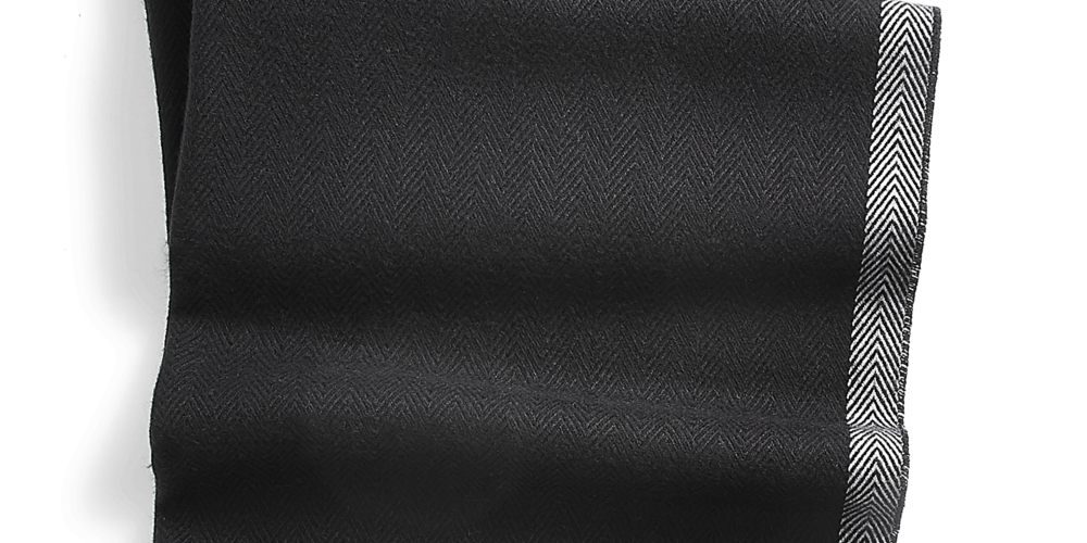 Cachecol Alfani Masculino com Ponta Sólida, Preto, Tamanho Regular