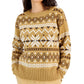 Suéter Feminino Fair Isle da Style &amp; Co Amarelo Tamanho Médio