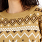 Suéter Feminino Fair Isle da Style &amp; Co Amarelo Tamanho Médio