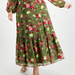Vestido longo bustiê estampado plus size Bar III feminino verde tamanho 3X