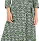 Vestido Alfani Feminino com Manga Cotovelo e Sobrepeliz de Cetim Verde Tamanho 16