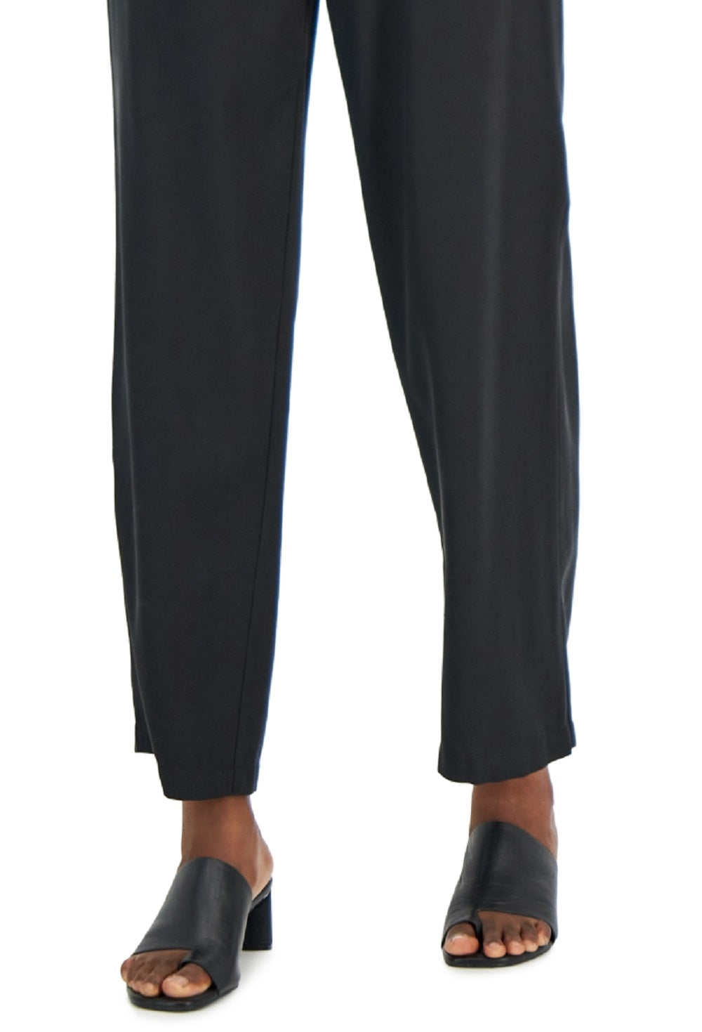 Calça Alfani Feminina com Cinto e Amarração, Preta, Tamanho 6