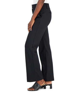 Calças femininas Alfani de malha ponte prensada, pretas, tamanho 12, pequena