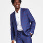 Blazer xadrez masculino Sean Slim Fit da INC International Concepts, azul, tamanho médio