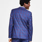 Blazer xadrez masculino Sean Slim Fit da INC International Concepts, azul, tamanho médio