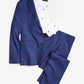 Blazer xadrez masculino Sean Slim Fit da INC International Concepts, azul, tamanho médio