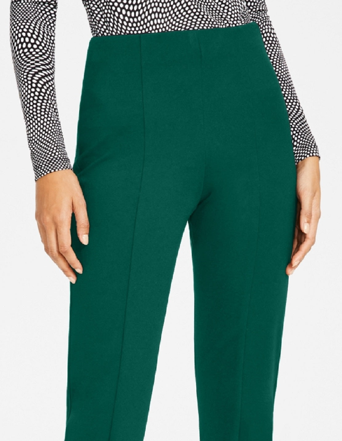 Calça Alfani Feminina com Painel de Barriga Costurado Verde Tamanho 6