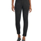 Leggings femininas Alfani Mixed Media de camurça sintética até o tornozelo, pretas, tamanho GG