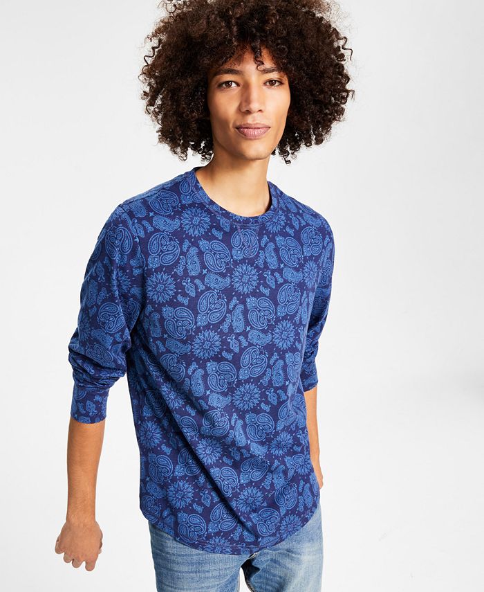 Camiseta Masculina Estampada Sun + Stone Azul Tamanho Médio