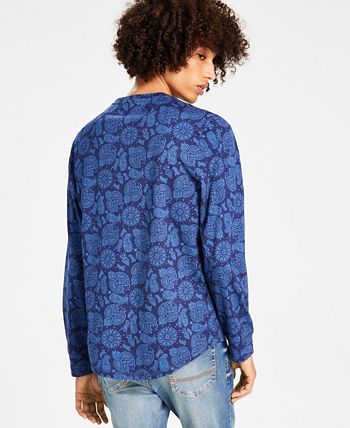 Camiseta Masculina Estampada Sun + Stone Azul Tamanho Médio