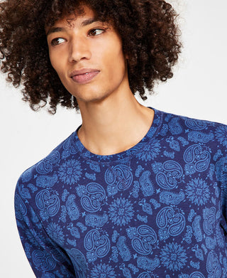 Camiseta Masculina Estampada Sun + Stone Azul Tamanho Médio