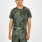 Pijama masculino Sun + Stone com estampa tie-dye, verde, tamanho grande