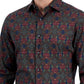 Camisa social masculina Bar III Slim Fit Performance Stretch Geo Print Azul Tamanho Médio