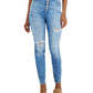 Calça jeans skinny feminina de cintura alta e destruída da INC International Concepts, azul, tamanho 4