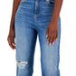 Calça jeans feminina rasgada, cintura alta, azul, tamanho 10, da INC International Concepts