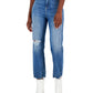 Calça jeans feminina rasgada, cintura alta, azul, tamanho 10, da INC International Concepts