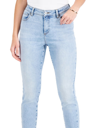 Calça jeans skinny feminina INC International Concepts, cintura média, azul, tamanho 2