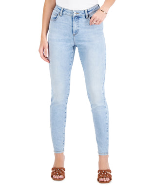 Calça jeans skinny feminina INC International Concepts, cintura média, azul, tamanho 2