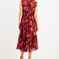 Vestido feminino com estampa floral e mangas esvoaçantes INC International Concepts, rosa, tamanho médio