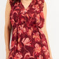 Vestido feminino com estampa floral e mangas esvoaçantes INC International Concepts, rosa, tamanho médio