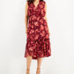 Vestido feminino com estampa floral e mangas esvoaçantes INC International Concepts, rosa, tamanho médio