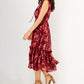 Vestido feminino com estampa floral e mangas esvoaçantes INC International Concepts, rosa, tamanho extragrande