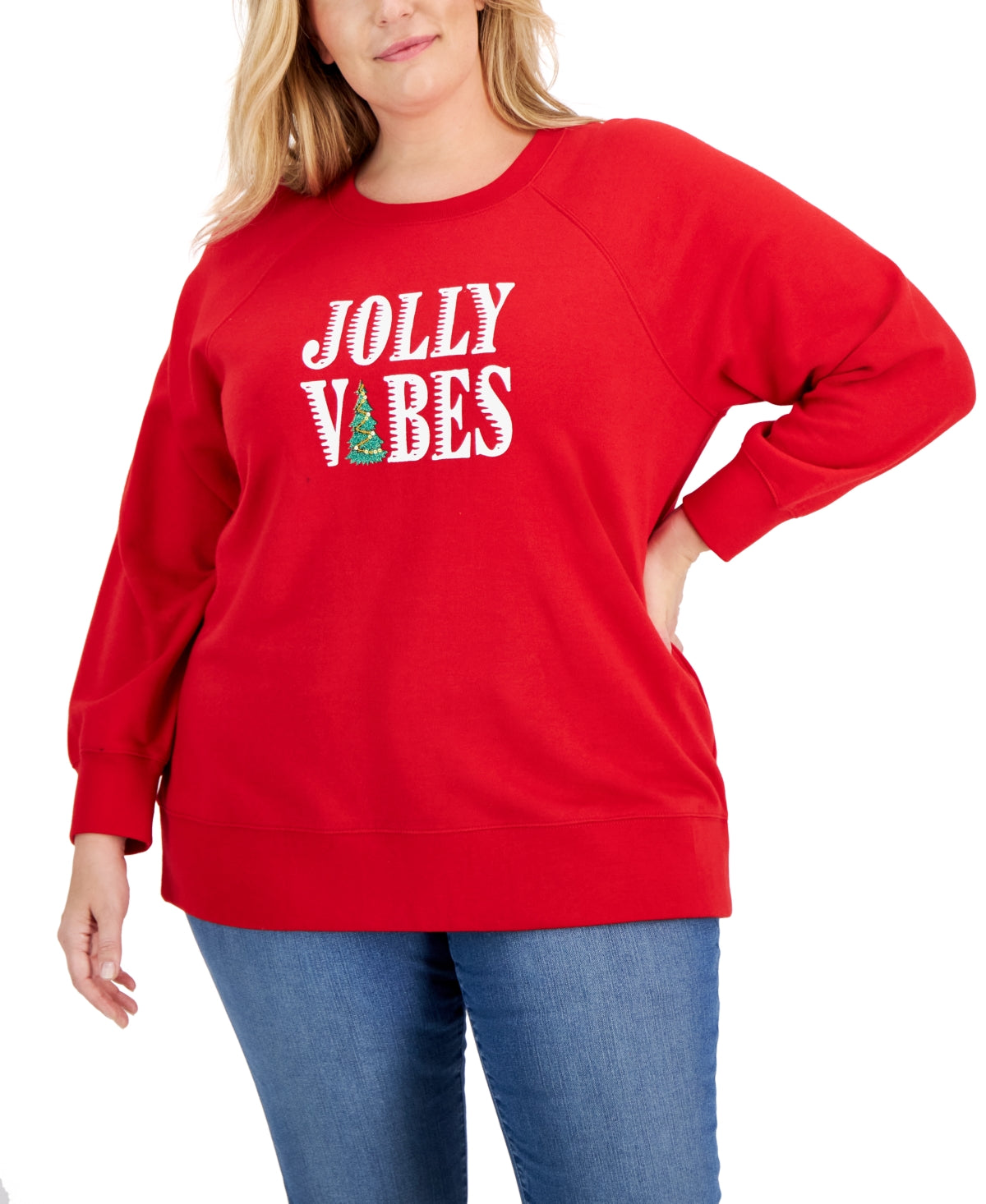 Túnica de lã feminina Style &amp; Co vermelha tamanho 3X