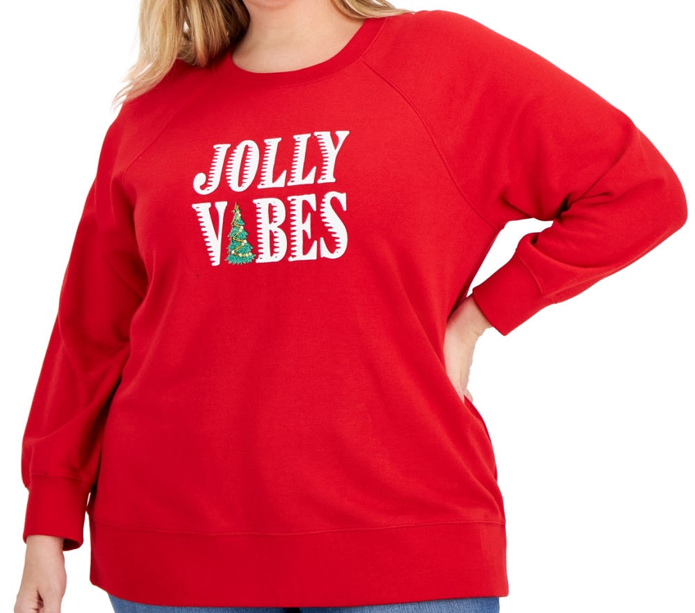 Túnica de lã feminina Style &amp; Co vermelha tamanho 3X