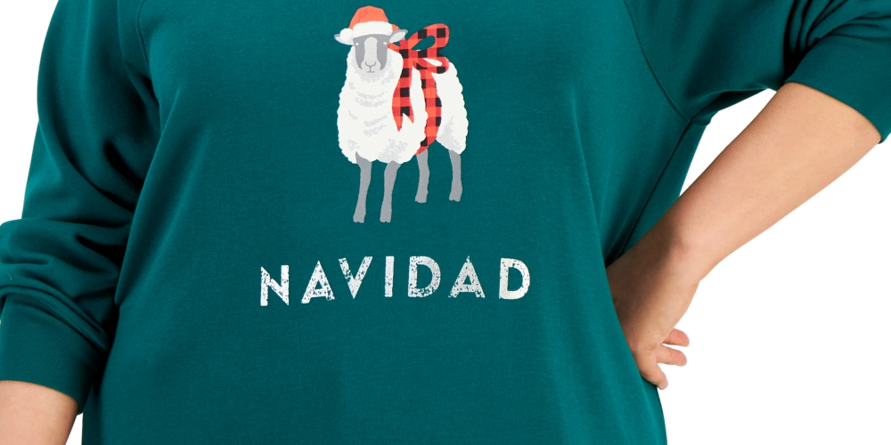 Túnica de lã feminina Style &amp; Co, verde, tamanho 1X