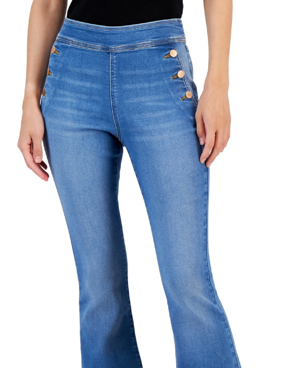 Calça jeans feminina flare, azul, tamanho 4, da INC International Concepts