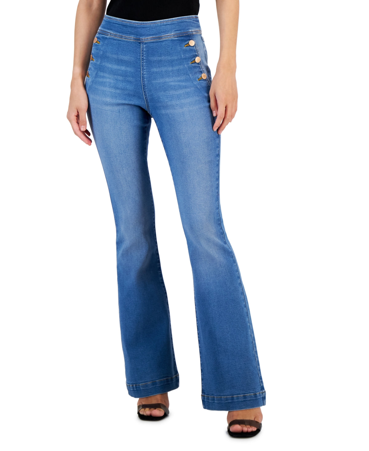 Calça jeans feminina flare, azul, tamanho 4, da INC International Concepts