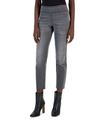 INC International Concepts Women's Pull On Straight Leg Jeans Gray Size 6