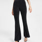 Calça feminina Bar III Caviar Sparkle Flare com perna alargada, preta, tamanho pequeno